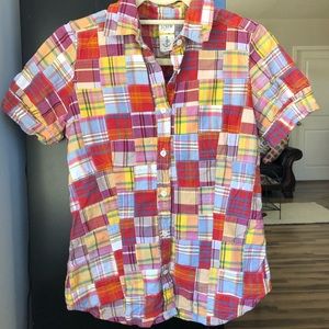 Classic J.Crew madras button down